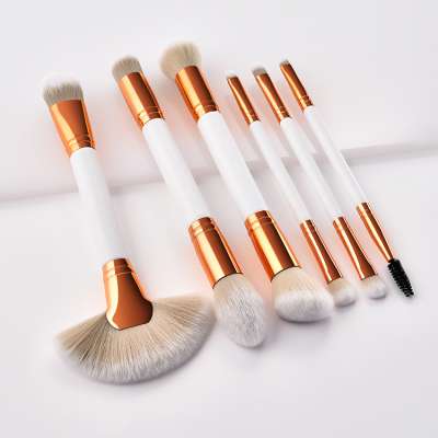 High end two sides customized custom logo foundation make up tools dual ends makeup brush